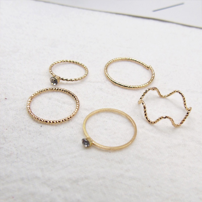 Set 5 Nhẫn Đeo Khớp Ngón Tay Thời Trang Hàn Quốc Cho Nữ