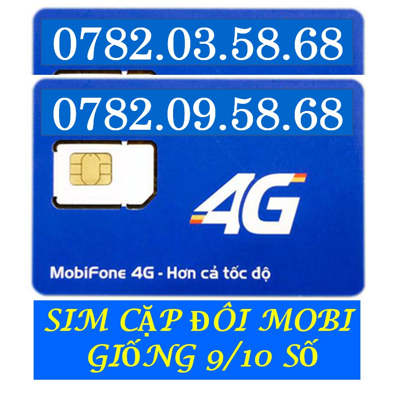 💎 Sim mobi sim cặp đôi giống 9/10 số