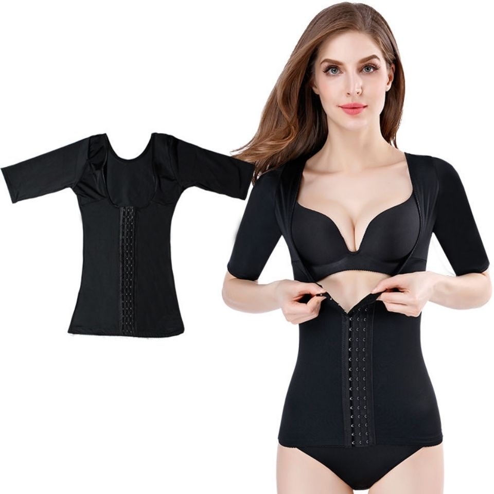 Áo vest tay ngắn tingmei ruoya | Eo và cánh tay định hình hàng đầu | Bụng và bụng co lại bodysuit