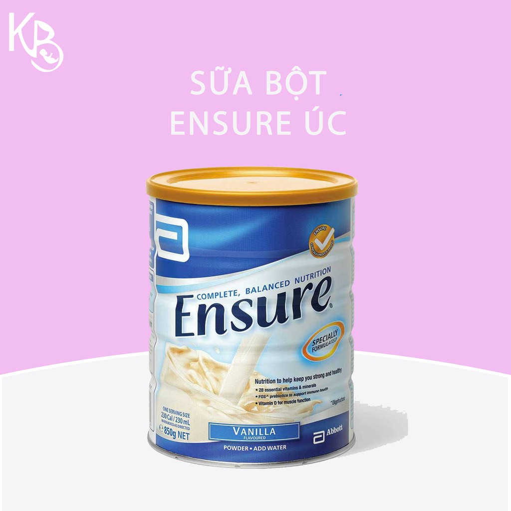 Mã GRO0505 giảm 8% đơn từ 300K] Sữa Ensure Úc 850g Chất lượng đảm bảo, Giá Tốt