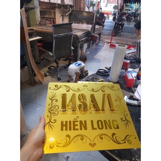 Bảng số nhà alu gương sang chảnh chỉ với 200.000. Tặng kèm keo dán mặt sau