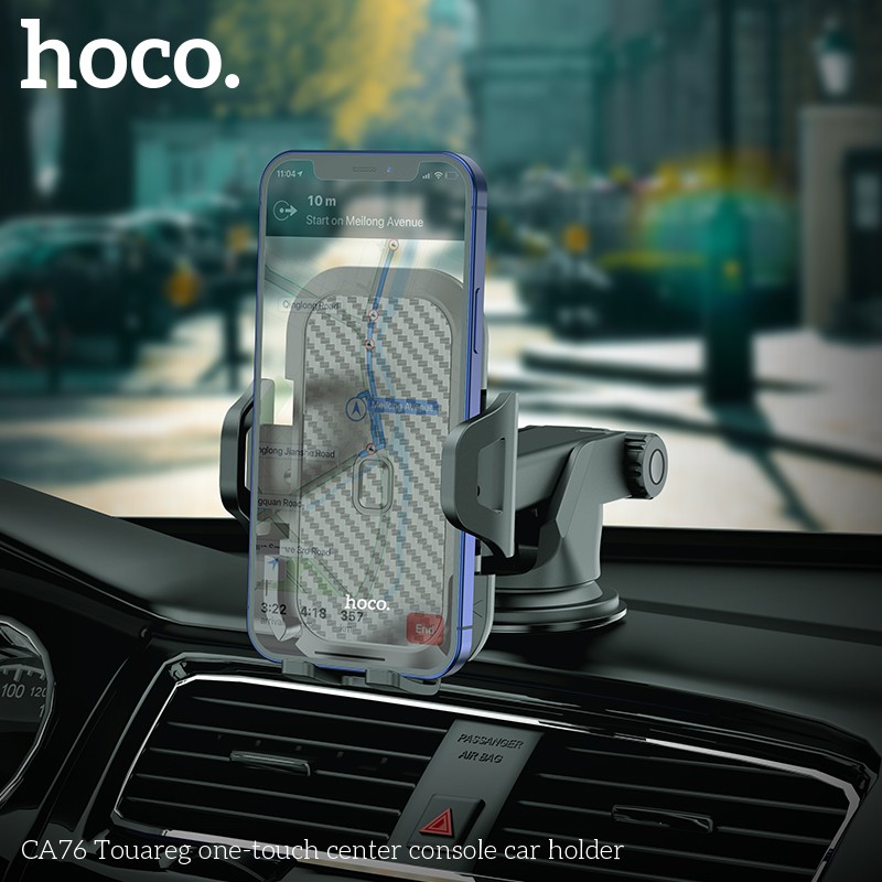 Giá đỡ điện thoại trên ôtô Hoco CA76, kẹp giữ trên Táp lô, kính chắn gió - Chính hãng