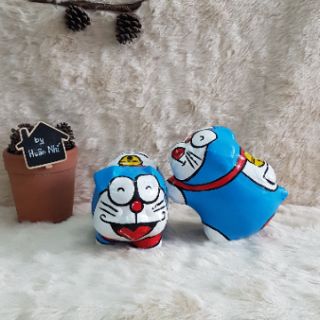Heo đất handmade -  Đôrêmon
