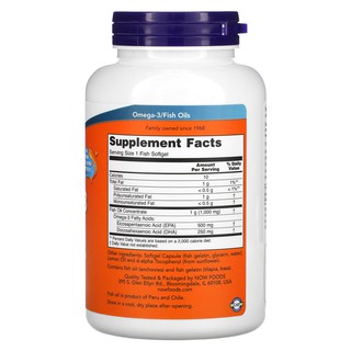 Thực Phẩm Bổ Sung Dầu Cá Now Omega 3 200 Viên