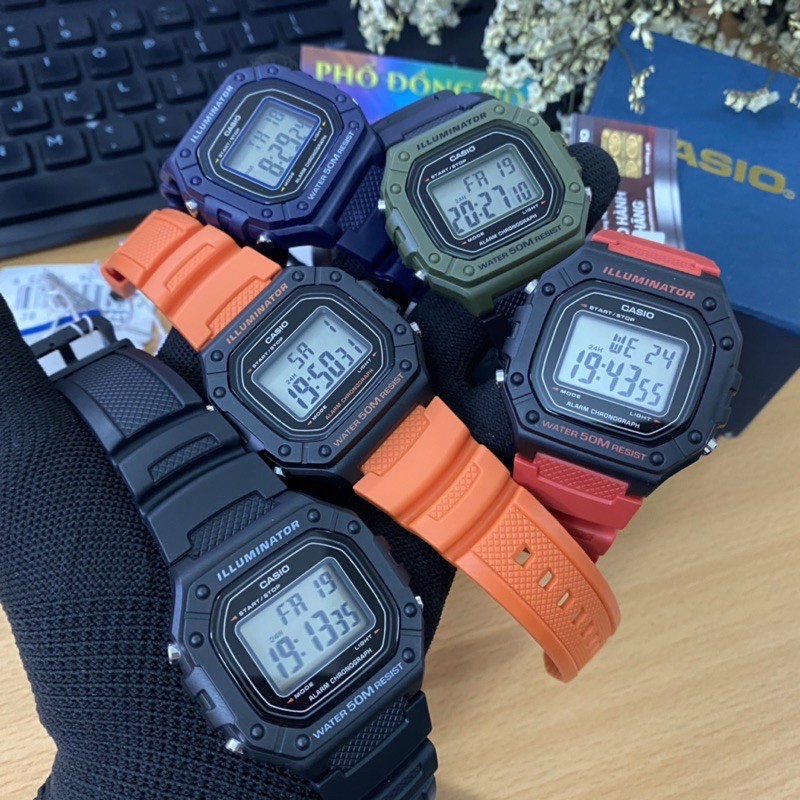 Đồng hồ nam Casio Anh Khuê W-218H-4B2VDF