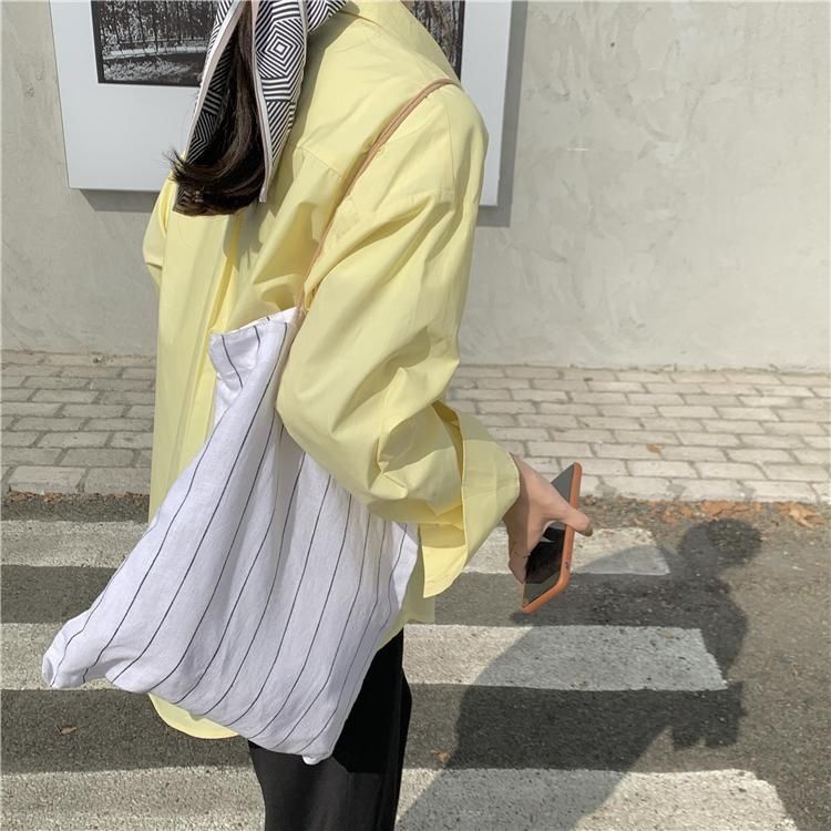 Áo Sơ Mi Tay Dài Dáng Rộng Kiểu Vintage Hàn Quốc Cá Tính Cho Nữ