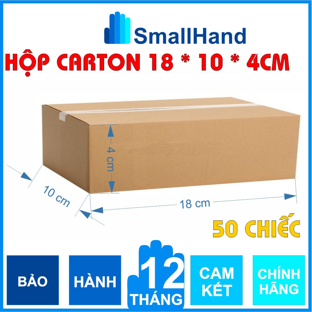 [ 50 chiếc ] Hộp carton KT: 18cm x 10cm x 4cm