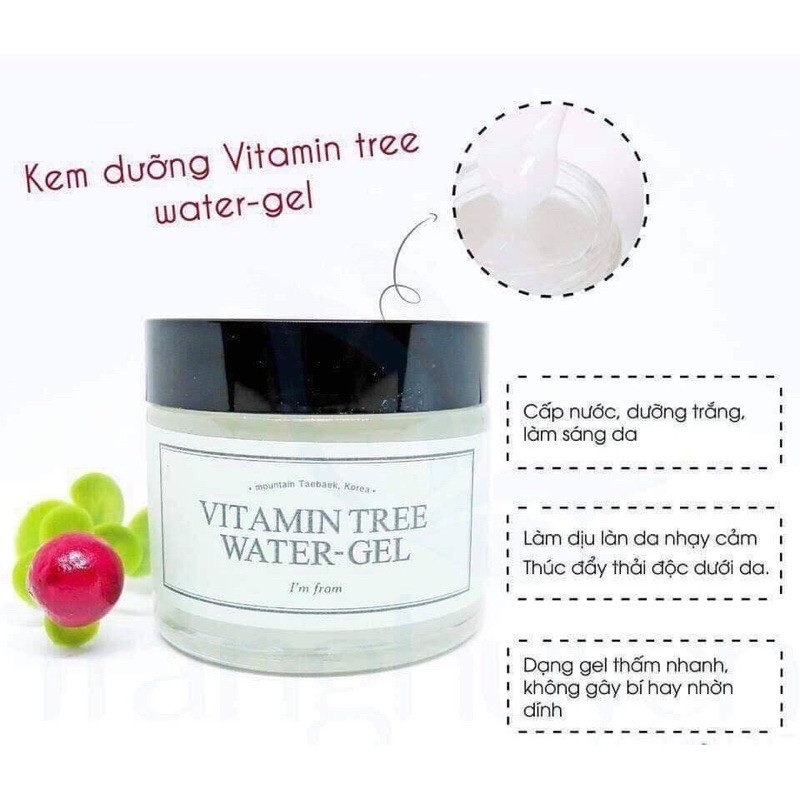 Gel dưỡng làm sáng da, kiểm soát dầu-I'm From Vitamin Tree Water- gel 75ml