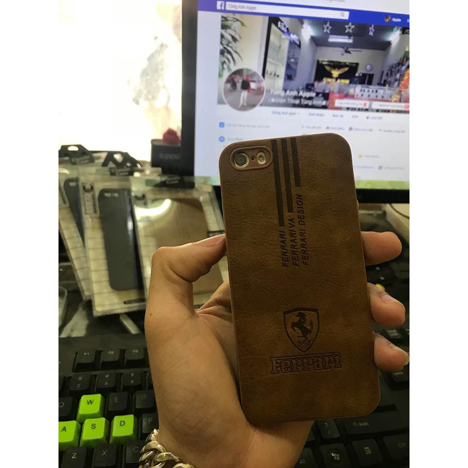 Ốp iphone 5 / 5S Giả Da Ferrari - Cao Cấp - Sang Trọng - Thời Thượng