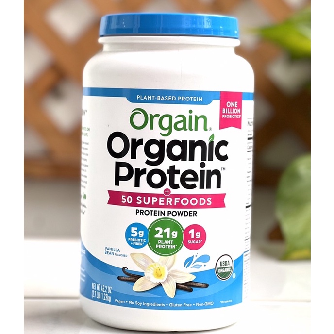 Bột Protein Hữu Cơ ORGAIN ORGANIC PROTEIN &amp; SUPERFOODS Mỹ 1224g