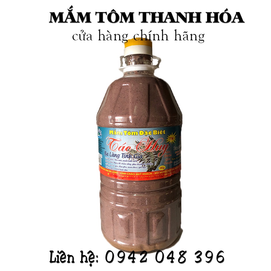 Mắm tôm Ba Làng Thanh Hoá can 5 lít đặc biệt