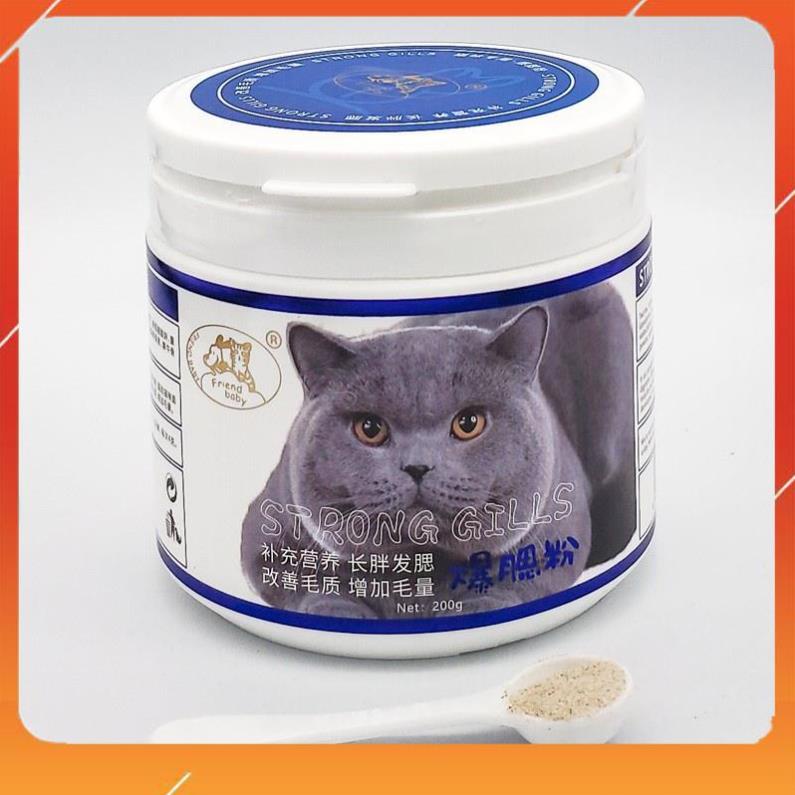 Bột tăng nọng cằm &amp; Bột tăng nọng form bánh bao cho mèo - 200g