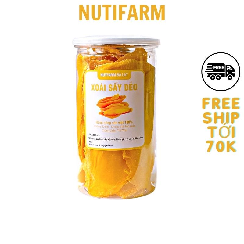 [Mã GROSALE2 giảm 8% đơn 150K] Xoài sấy dẻo không đường 400gr NutiFarm trái cây sấy đặc sản đà lạt