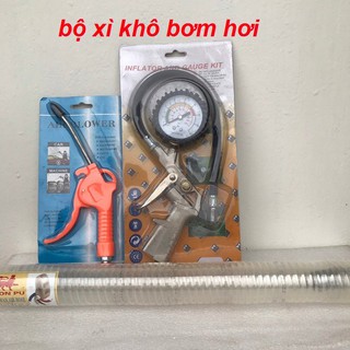 Combo Dây Và Súng Xịt Hơi Cho Máy Nén Khí-3 món