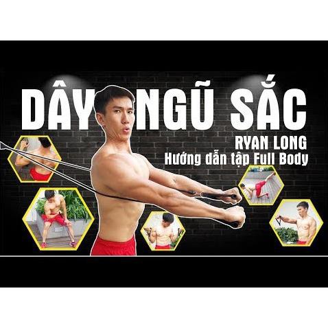 🍉 ❤️Giá Xưởng❤️ Bộ 5 Dây Ngũ Sắc Tập Full Body - Dụng Cụ Tập Gym Chính Hãng ! 🍉 . : ' ^