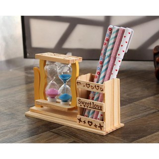 Đồng hồ cát 💓 Đồng hồ cát đôi kèm họp đựng bút tiện lợi, xinh xắn, thoải mái đựng bút và đồ dùng 5740