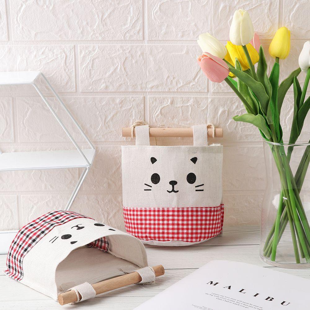 Túi Vải Lanh Cotton Sức Chứa Lớn Đựng Đồ Gắn Tường Tiết Kiệm Không Gian