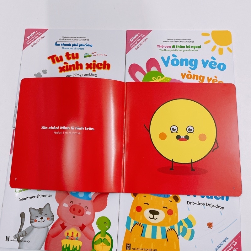 Sách Ehon âm thanh cho bé song ngữ Việt Anh (bộ 5 cuốn)