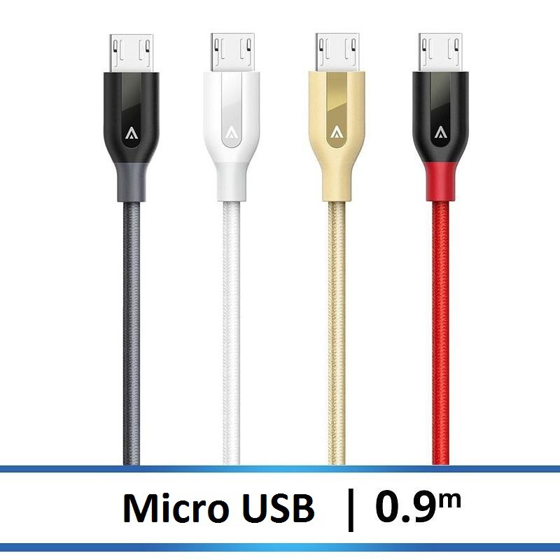 Cáp Anker Powerline+ Micro USB 0.9m dùng cho android kèm bao nỉ - A8142