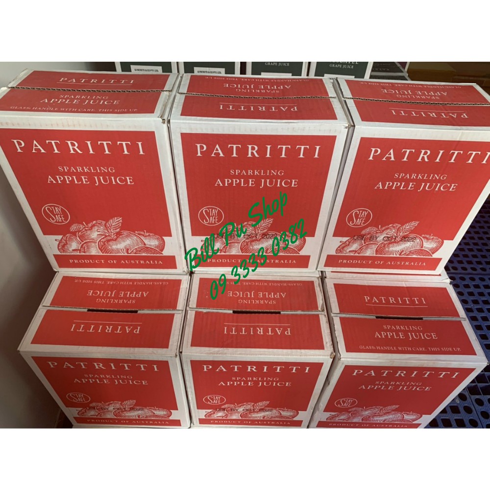 Nước ép nho Patritti Sparkling đủ vị Grape Fruit Juice/Golden Muscatel/Apple Juice 750ml - Úc