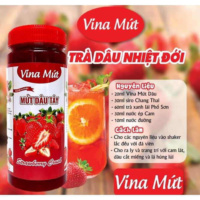 [Hàng Cao Cấp Loại 1]Sinh Tố Vina Mứt - Mứt Sinh Tố Trái Cây Vina Hũ 650g