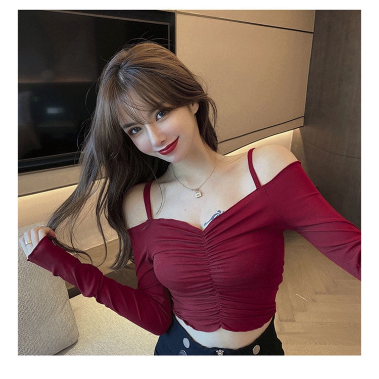 Áo Thun COZOK Tay Dài Trễ Vai Form Ôm Kiểu Dáng Quyến Rũ