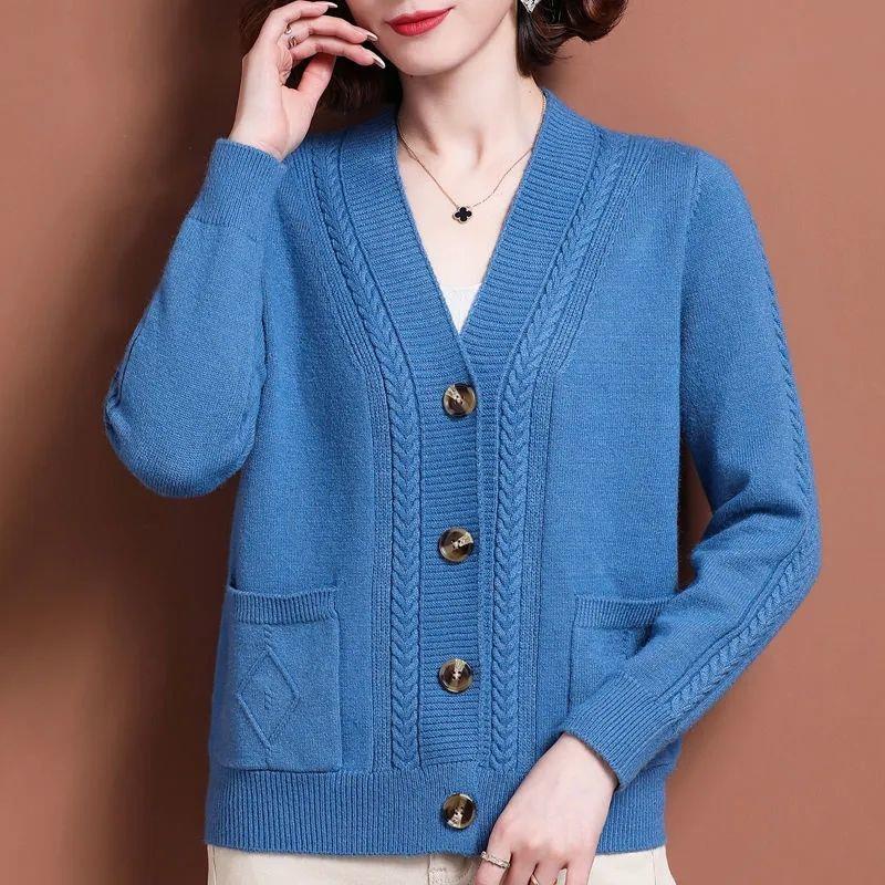 Áo Khoác cardigan Dáng Ngắn Phong Cách Phương Tây Thời Trang Xuân Thu Mới 2022 Dành Cho Phụ Nữ Trung Niên