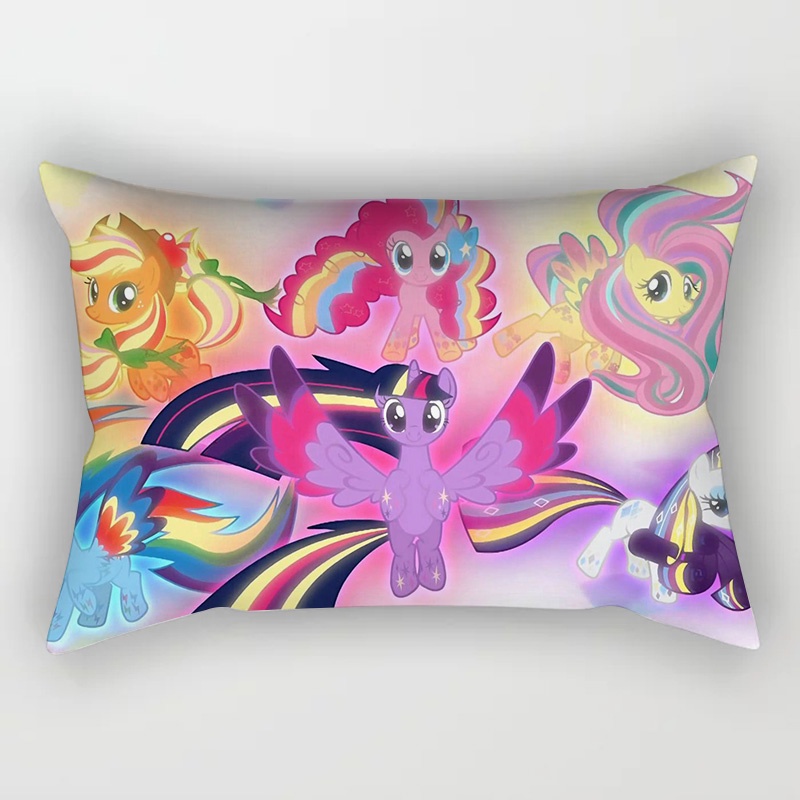 Vỏ Gối Chữ Nhật 30x50cm/50x75cm In Hình Ngựa Pony Dễ Thương