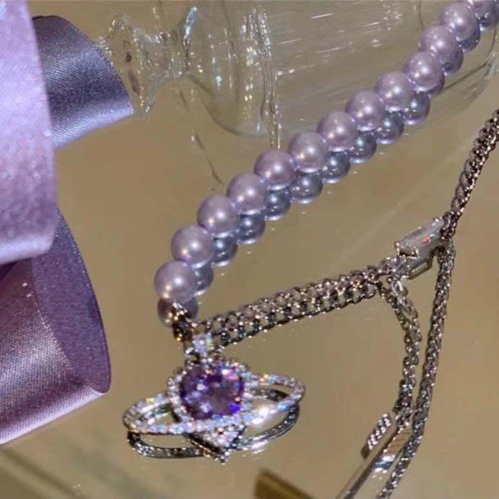 AROMA Vòng cổ Mặt Hình Hành Tinh Sang Trọng Ngọt Ngào Cho Nữ