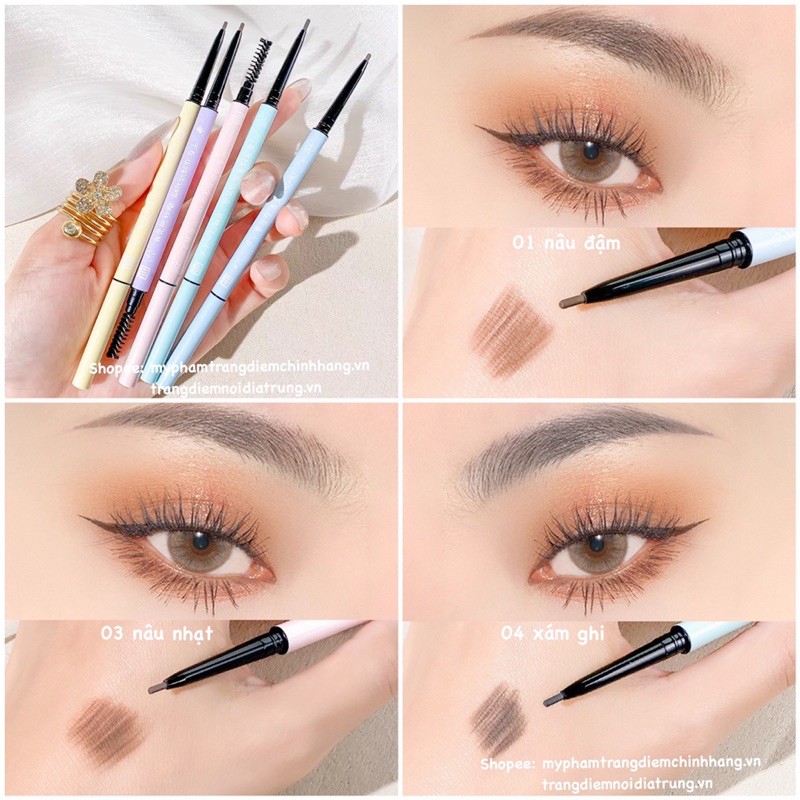 Chì Kẻ Mày Siêu Mảnh 1.5mm Slim Brow - Makeup Natural Eyebrow Pencil