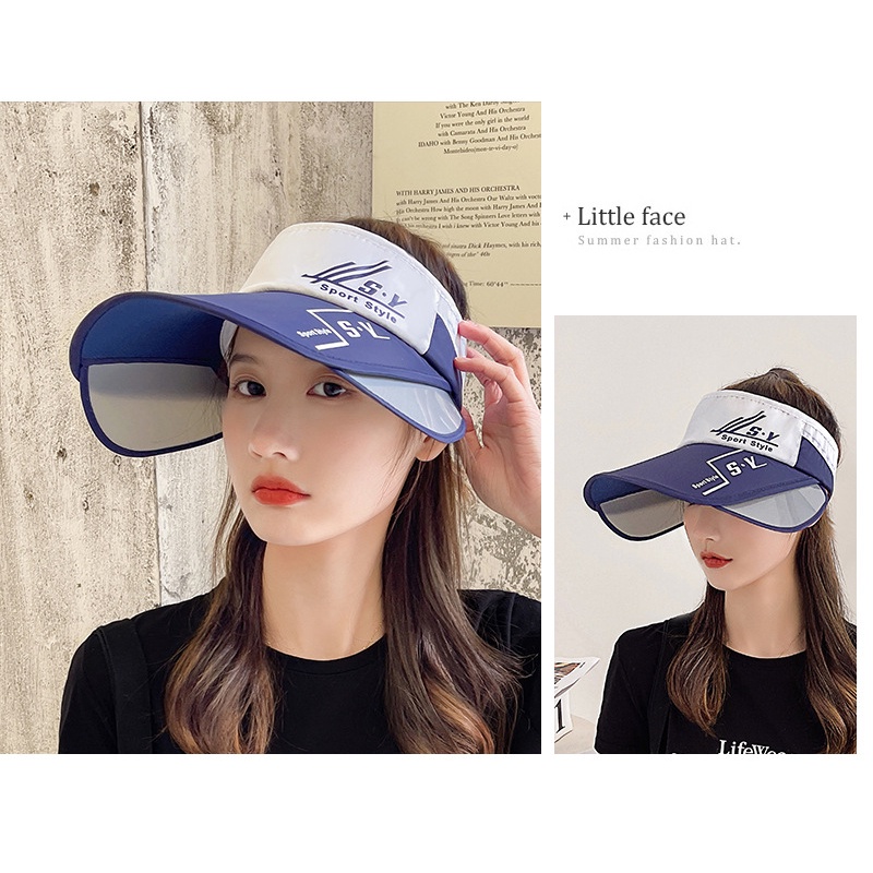 Mũ Nửa Đầu Chống Tia Uv Có Thể Thu Gọn Che Mặt Cho Nữ