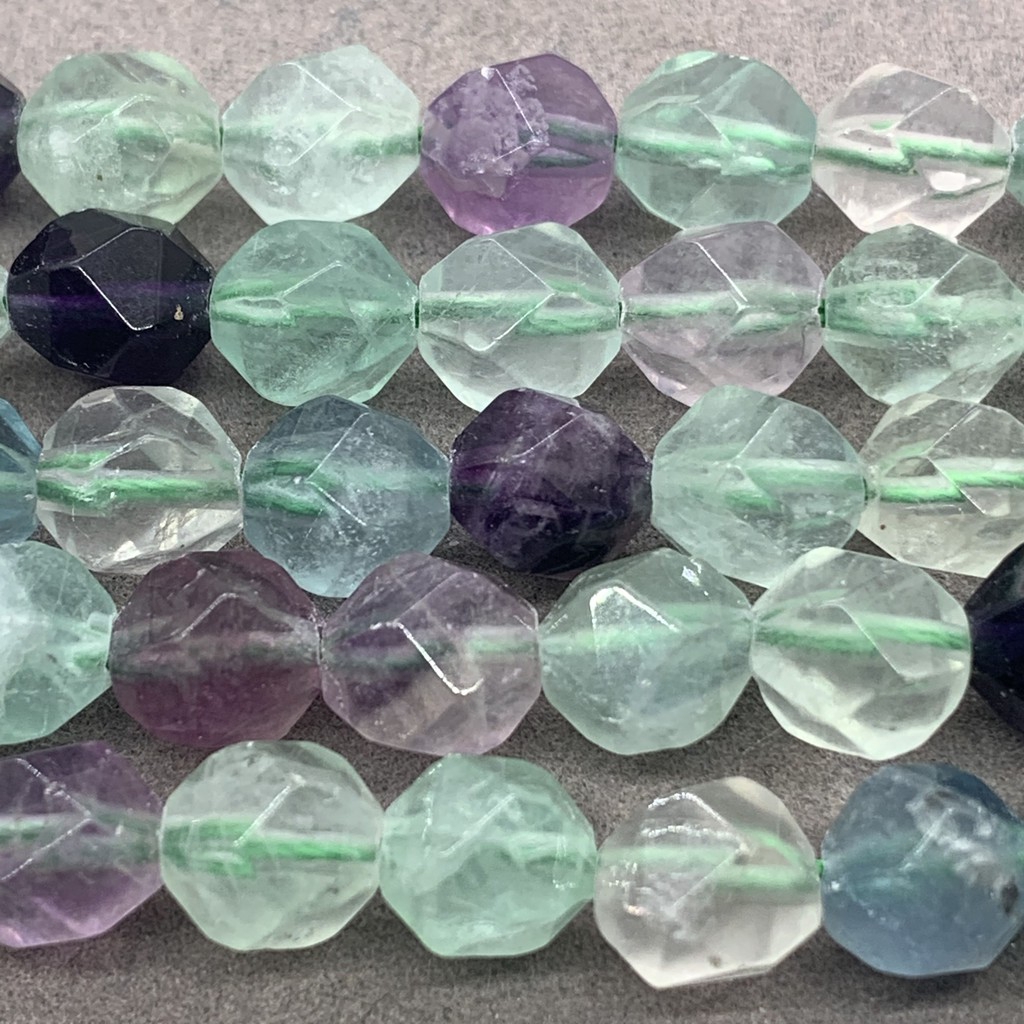 Đá Fluorite Tự Nhiên 6-10mm Làm Vòng Đeo Tay