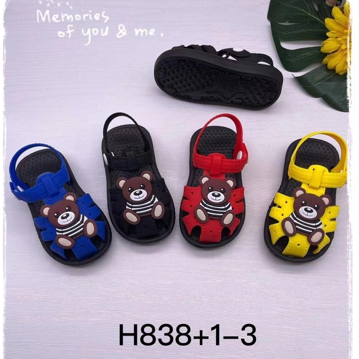 GIÀY SANDAL GẤU TẬP ĐI SIÊU NHẸ QUAI CÚC BẤM CHO BÉ
