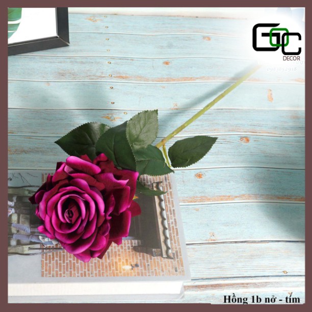 Hoa giả 🌺FREESHIP🌺 Giảm 10k Khi Nhập [ HOA LUA ] Hoa hồng nhung một bông giả cao cấp Sỉ Lẻ