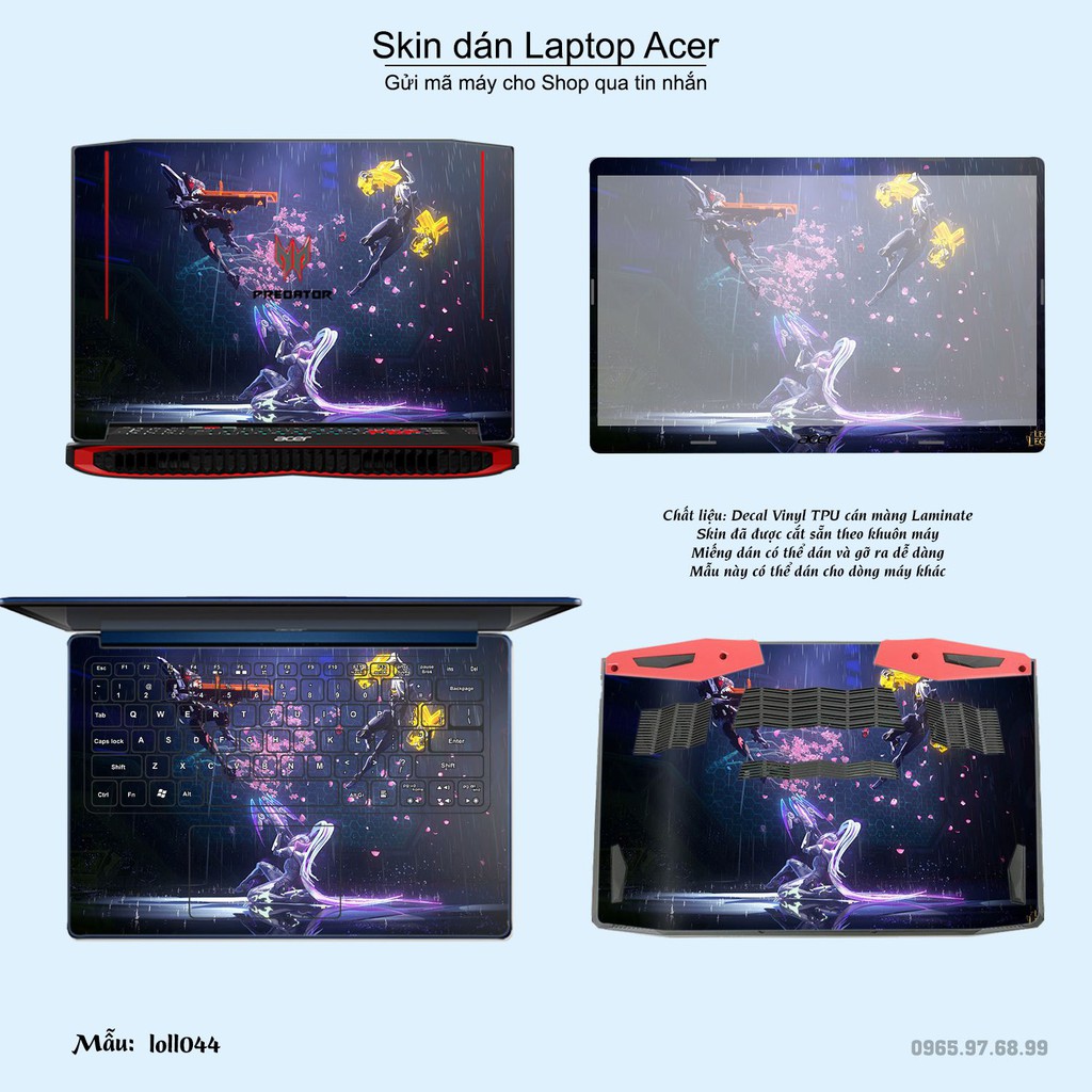 Skin dán Laptop Acer in hình Liên Minh Huyền Thoại _nhiều mẫu 6 (inbox mã máy cho Shop)