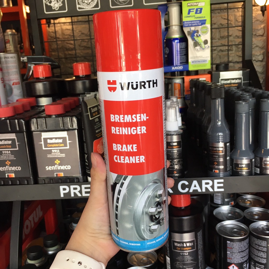 Vệ Sinh Bố Thắng , Tẩy Dầu Mỡ Wurth 500ml Bremsen Reiniger Brake Cleaner 08901087