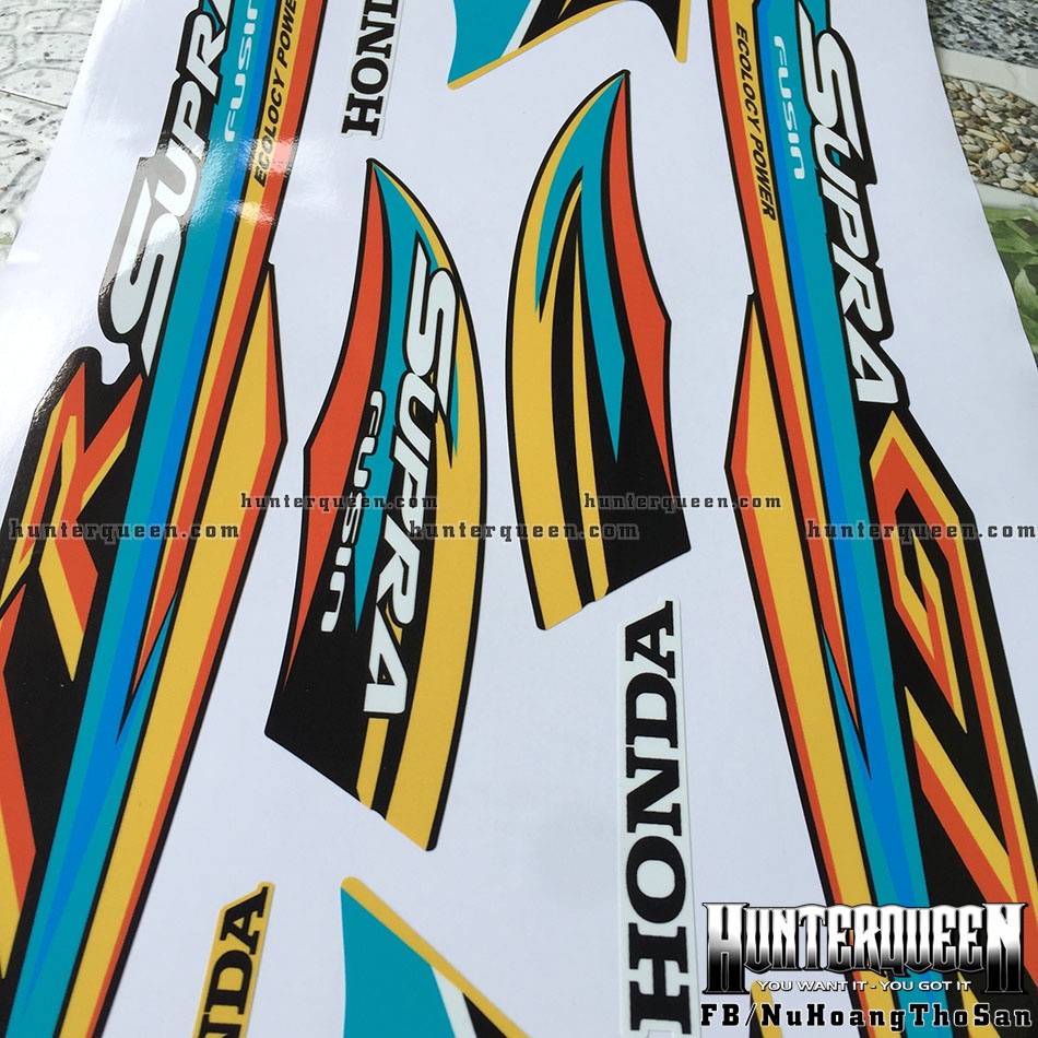Tem rời xe Wave màu đen, tem  GTR vàng. Thay đổi màu sắc và chi tiết theo yêu cầu. Sắc nét, bền màu