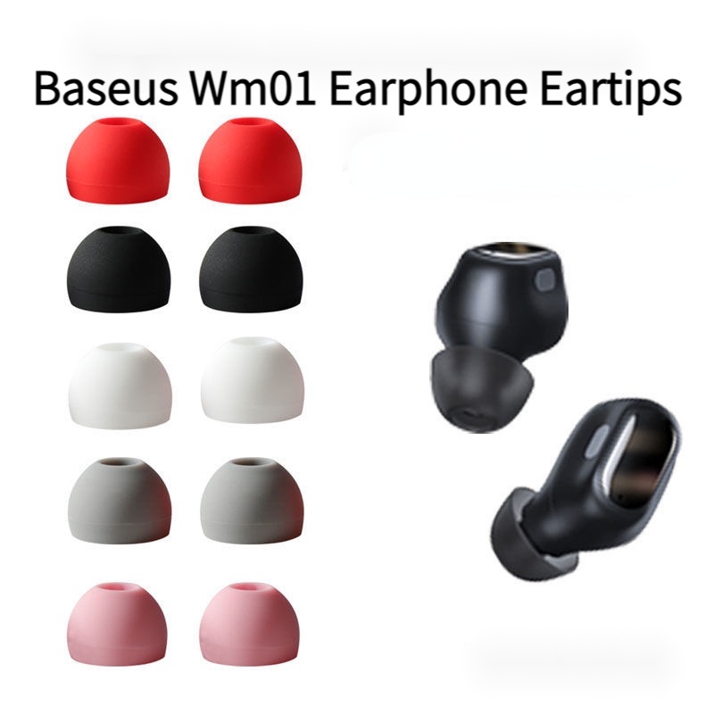 Set 3 Cặp Đệm Tai Nghe Bằng Silicon Mềm baseus wm01 wm01 3 L M s