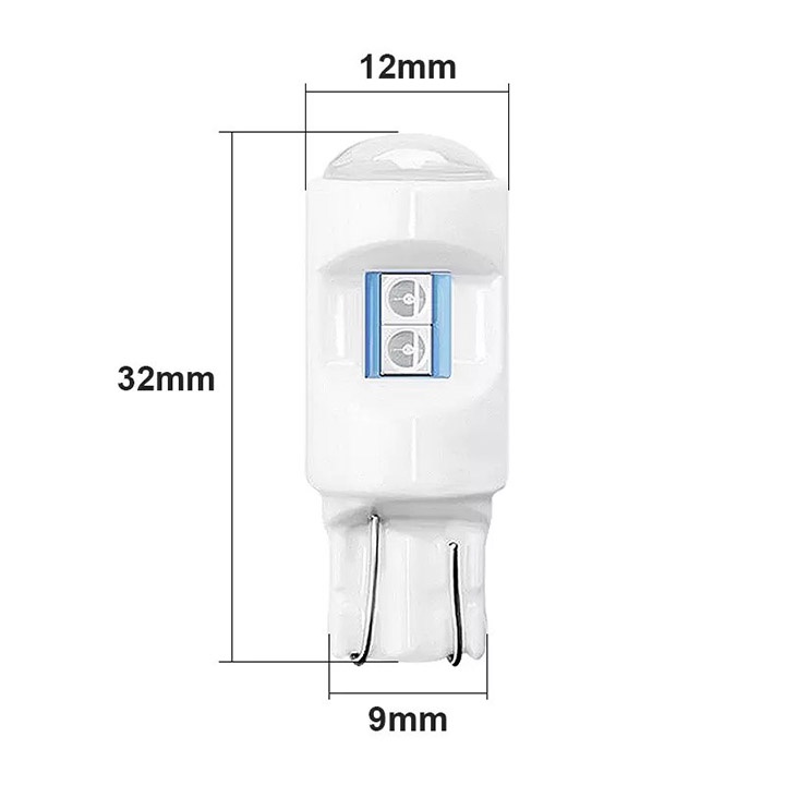 Đèn Led Đúc Sứ 6 Tim Chân T10 Gắn Demi Xi Nhan [ Giá 1 Chiếc ]