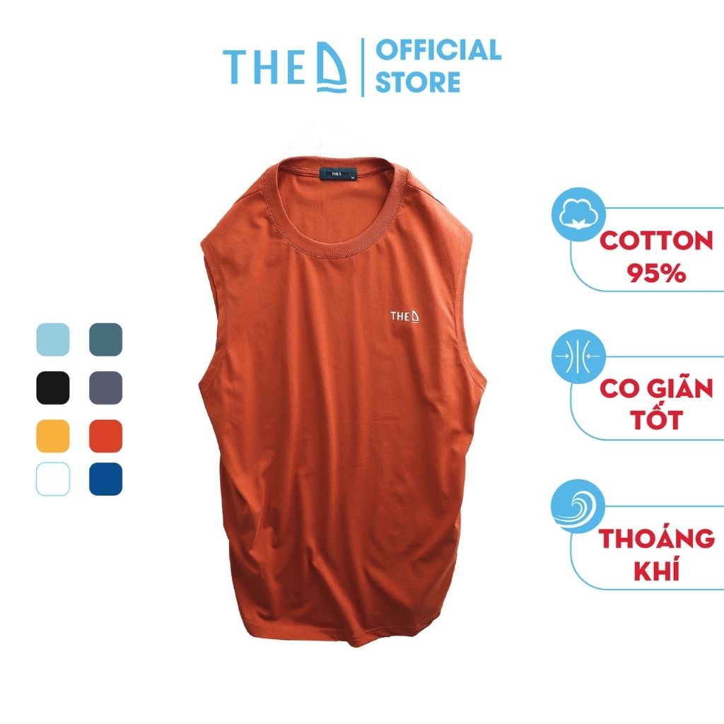 Áo Ba Lỗ Nam Tanktop The D Dáng Regular Fit Chất Liệu Cotton Mềm Mịn, Thoáng Mát, Thấm Hút Mồ Hôi Tốt