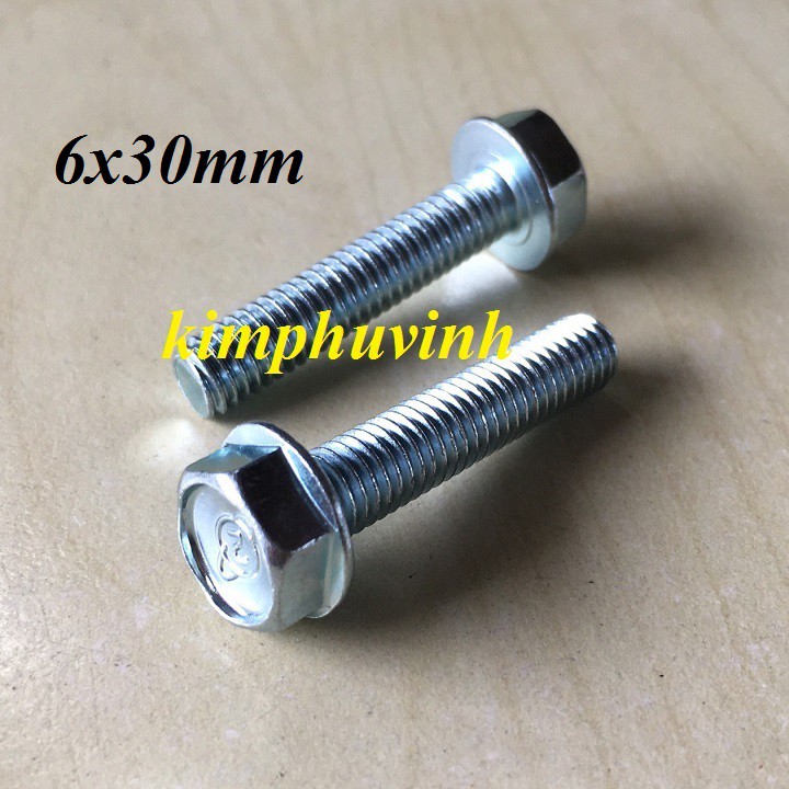 50 CON - M6x30mm BULONG LIỀN LÔNG ĐỀN - BULON LÔNG ĐỀN