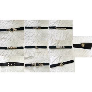 Belt nữ - thắt lưng nữ - đai thắt lưng nữ mặc váy của nữ dây da đen, mặt kim loại