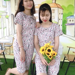 Bộ mặc nhà thô kate hàn cao cấp