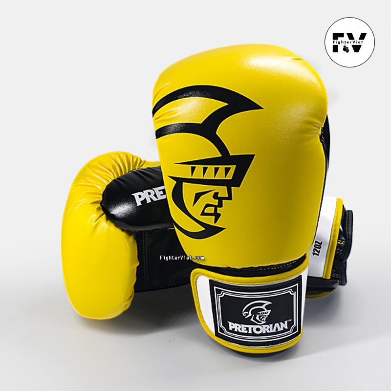 Găng Tay Đấm Bốc Pretorian Màu Vàng Cao Cấp Boxing Muay Thai Phiên Bản 2022