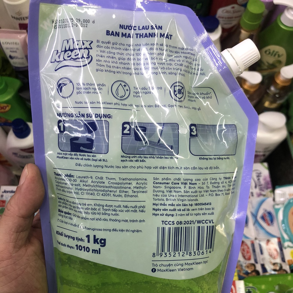 Nước lau nhà MaxKleen hương ngàn hoa ngọt ngào/  túi 1kg