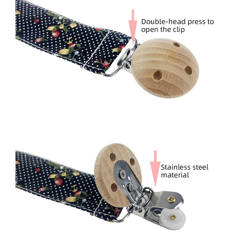 Giá Đỡ Núm Ti Giả Dạng Chuỗi Kẹp DIY Bằng Cotton Mềm Mịn Dành Cho Bé Sơ Sinh