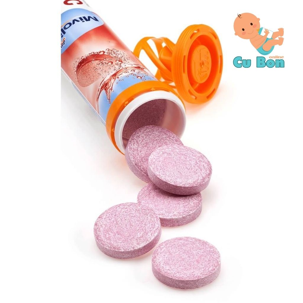 Viên sủi Vitamin C Mivolis Đức Hương cam giúp nâng cao sức đề kháng duy trì hệ miễn dịch tự nhiên hộp 20 viên