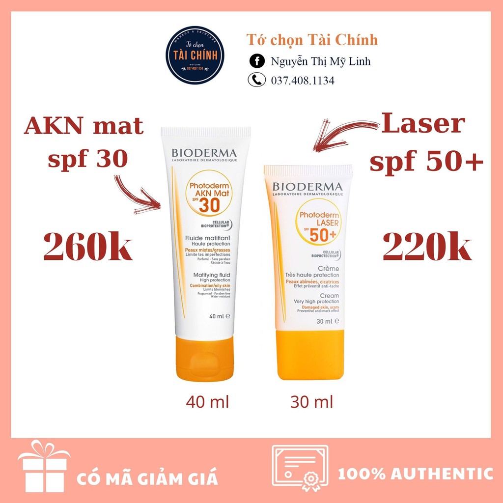 Kem chống nắng cho da mụn Bioderma Photoderm AKN Mat SPF30 - 40ml | BigBuy360 - bigbuy360.vn