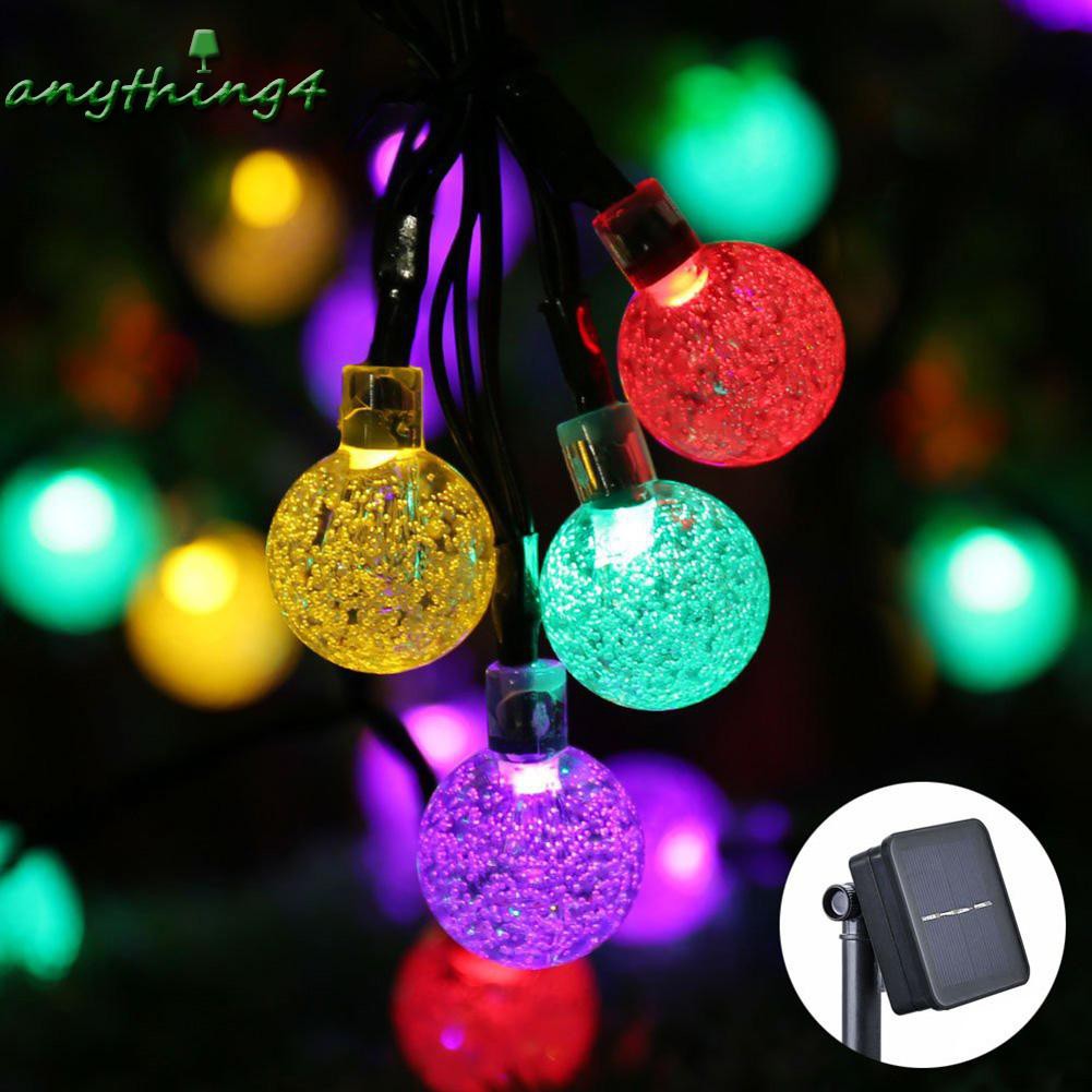 Dây Đèn Led Bóng Tròn Năng Lượng Mặt Trời Trang Trí Sân Vườn