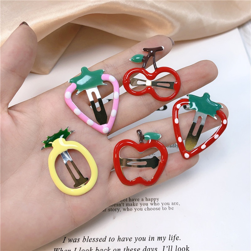 Kẹp Tóc Hình Trái Cây Dễ Thương Phong Cách Hàn Quốc Cho Bé Gái